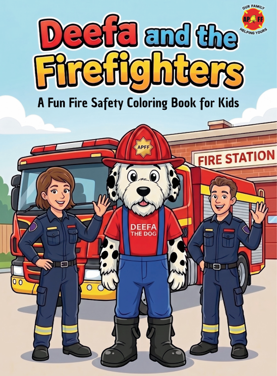 Deefa and the Firefighters Colouring in Book